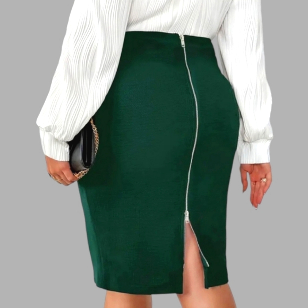 🛑BOGO 🆕Luxe Green Figure Flattering Skirt